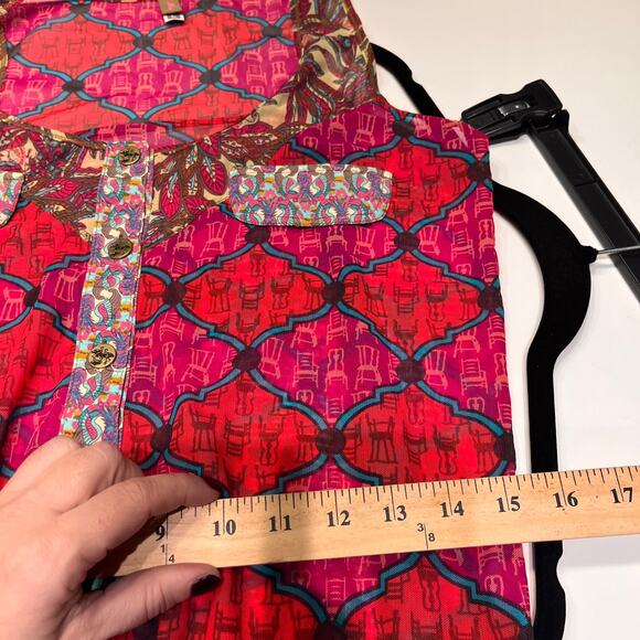 Maaji Boho Print Sleeveless Coverup Jumpsuit Sz Large - Picture 7 of 9